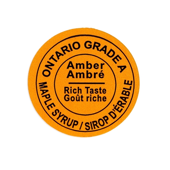Picture of GRADING LABEL ONTARIO AMBER 2015 STANDARDS (500)