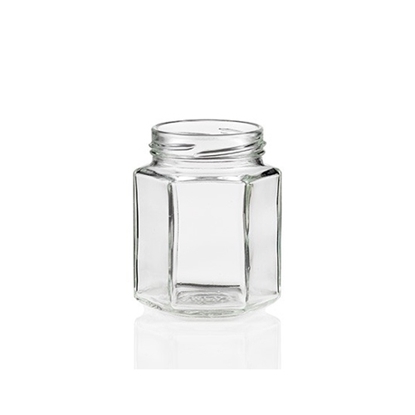 Picture of CASE OF 24 GLASS JAR 45ML HEXAGONAL (CS/24)