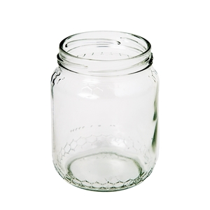 Picture of GLASS JAR 380ML EMBOSSED HONEY 70MMTW (CS/12)