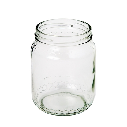 Picture of EMBOSSED GLASS HONEY JAR