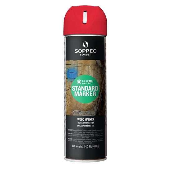 Image sur PEINTURE AEROSOL FORESTIERE ROUGE STANDARD