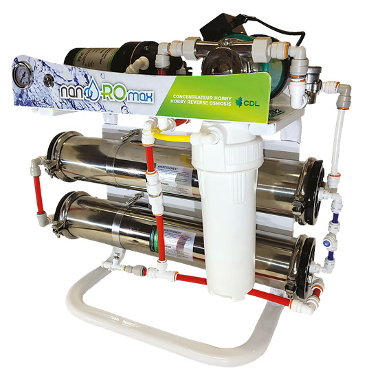 Image sur Nano RO MAX - CONCENTRATEUR PAR OSMOSE INVERSÉE À 2 MEMBRANES AVEC POMPE DE RECIRCULATION