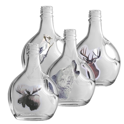 Picture of GLASS BOTTLE BASQ. 250ML ANIMALS